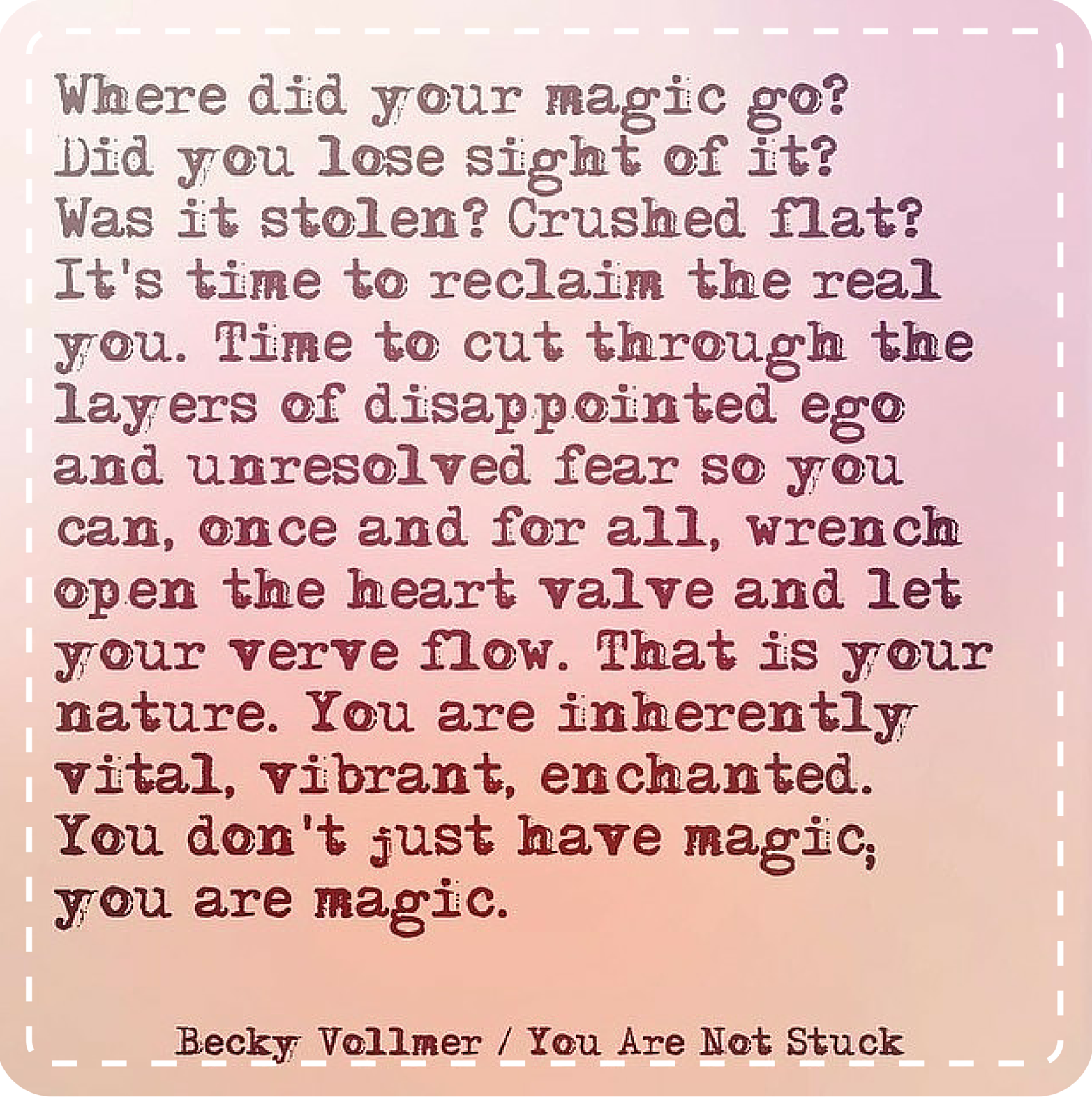 Where did the magic go?